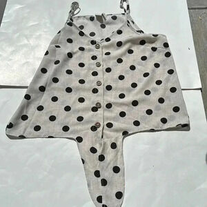 Paper crane polka dot bottom tie tank size large